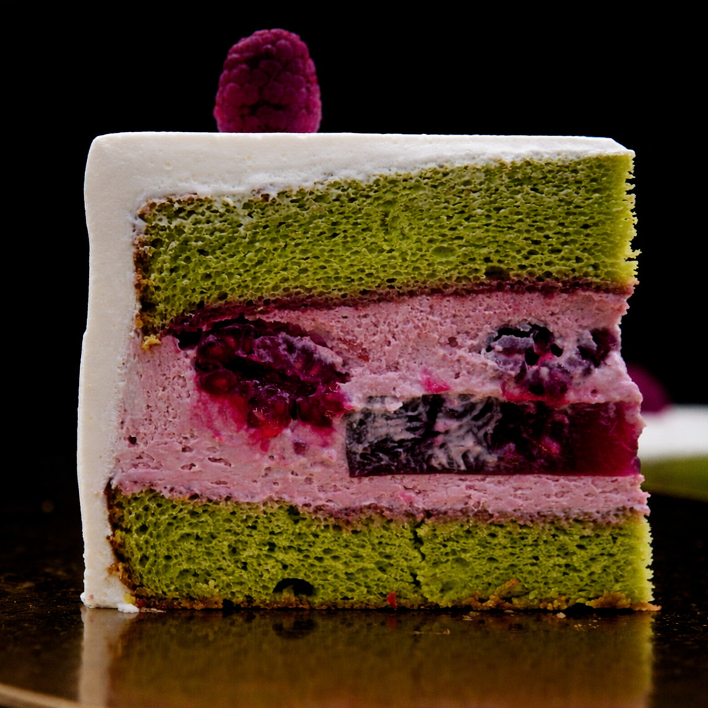 Pandan Raspberry Cake 6”